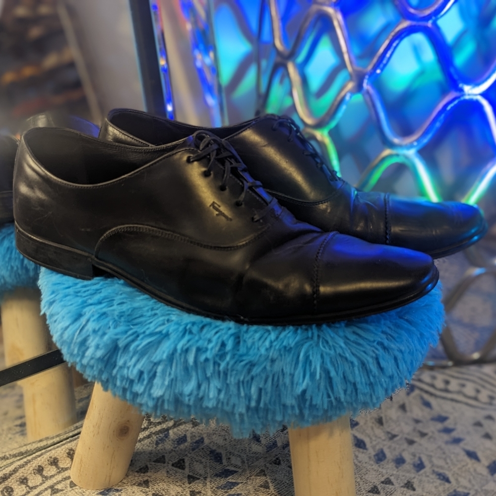Men's Ferragamo cap toe dress shoe